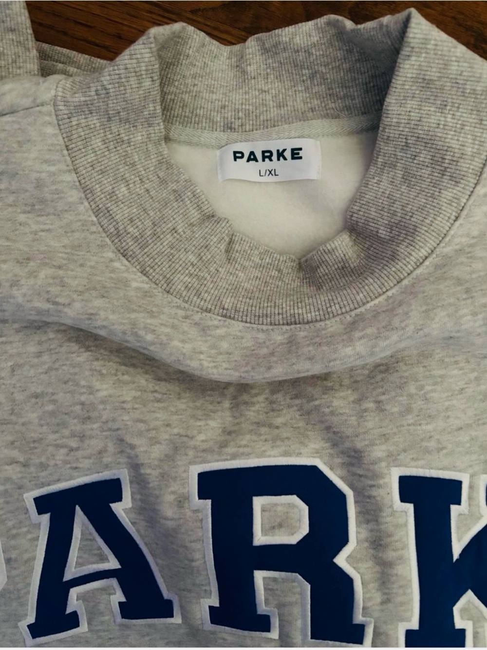 Parke Gray Crewneck Sweatshirt with Royal Blue Logo - Picture 4 of 6
